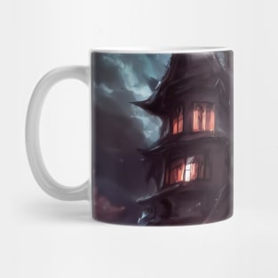 Spooky haunted house Mug